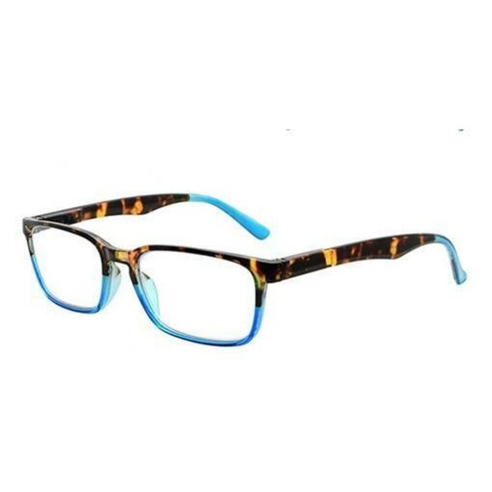 EyeKepper Rectangle 1.0 Blue Tortoiseshell Fade Reading Glasses Readers G3 88203
